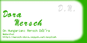 dora mersch business card